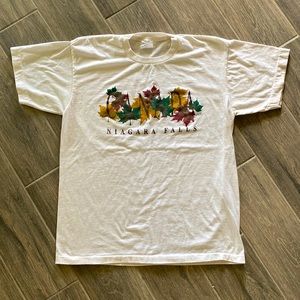 Vintage Niagra Falls Souvenir Shirt L Single Stitch WAM Tag 90s made in Canada